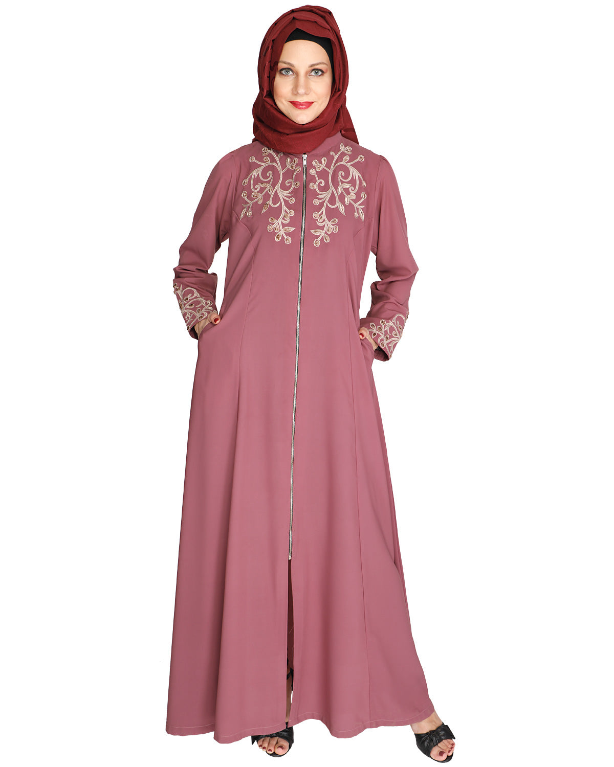 Feather Shot Abaya