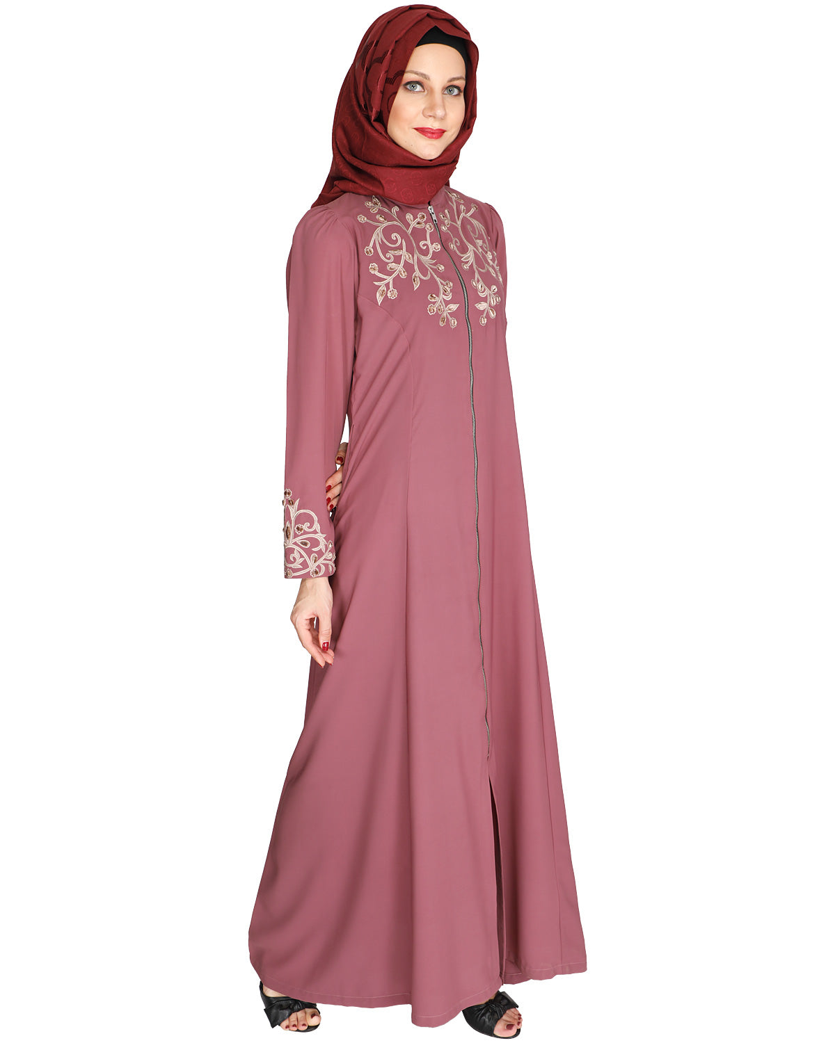 Feather Shot Abaya