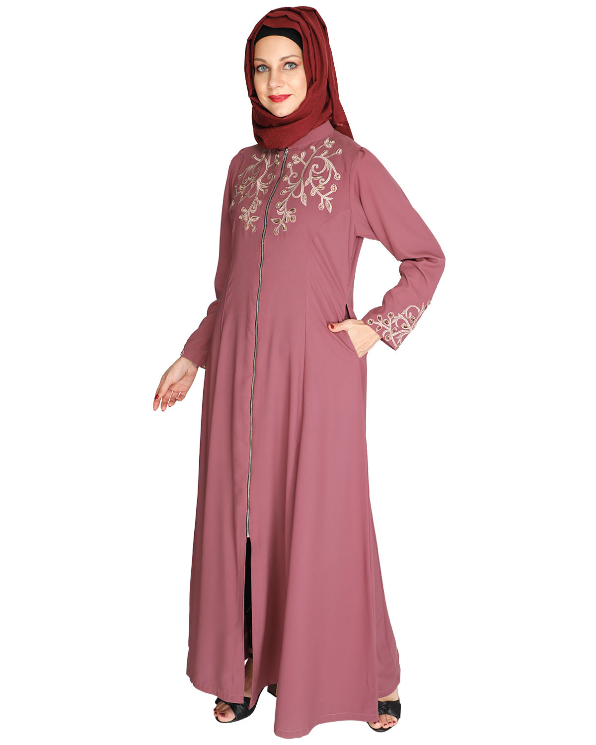 Feather Shot Abaya