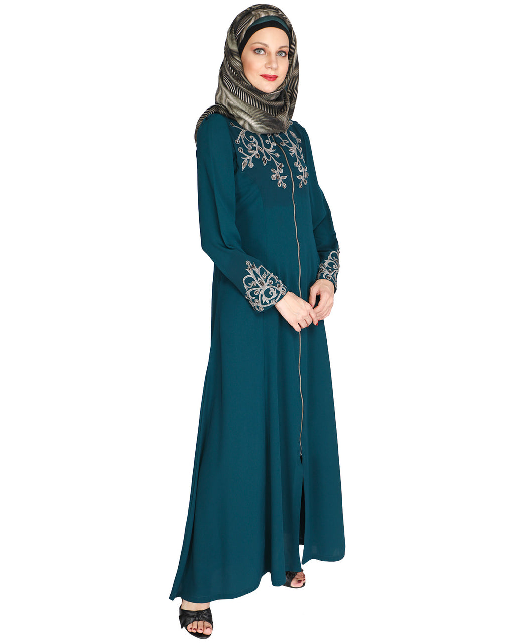 Feather Shot Abaya