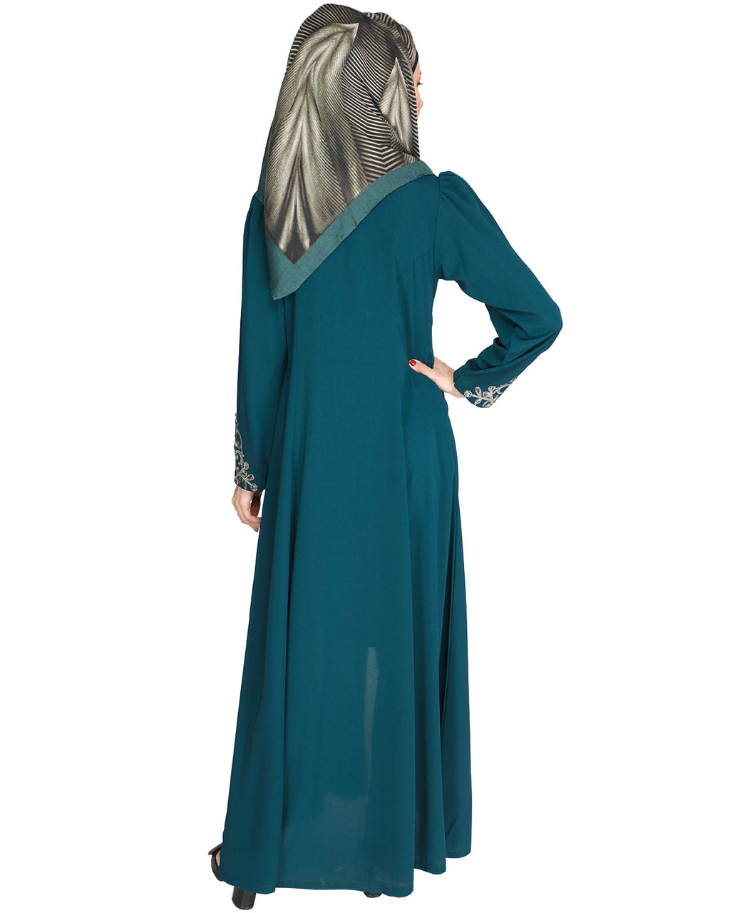 Feather Shot Abaya