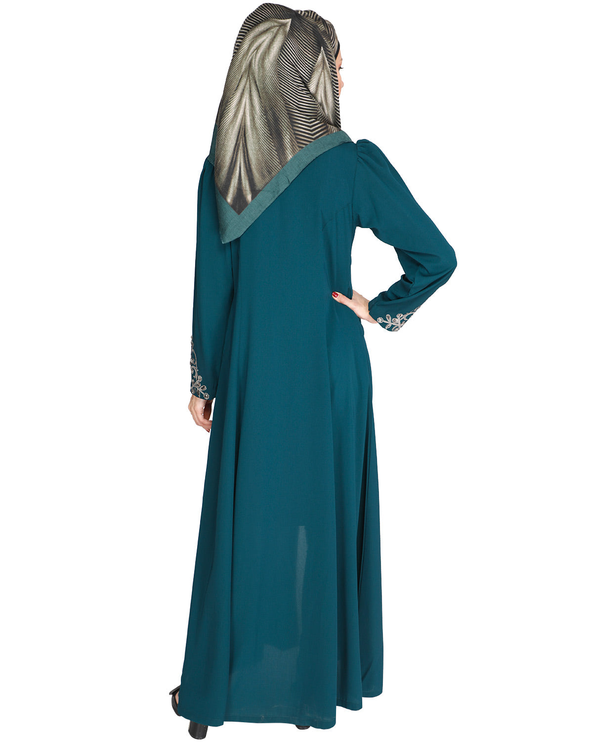 Feather Shot Abaya