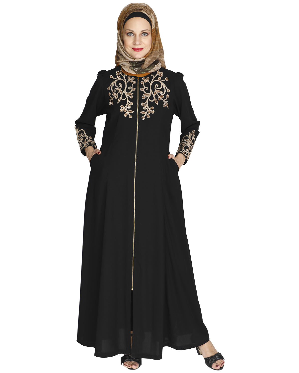Feather Shot Abaya