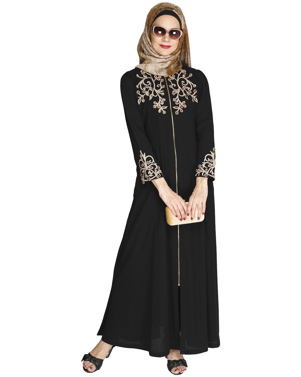 Feather Shot Abaya