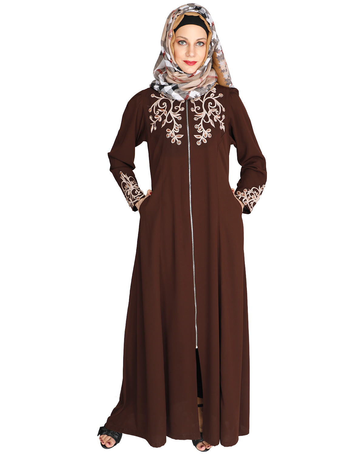 Feather Shot Abaya