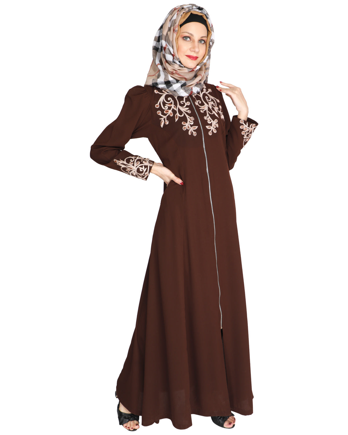 Feather Shot Abaya