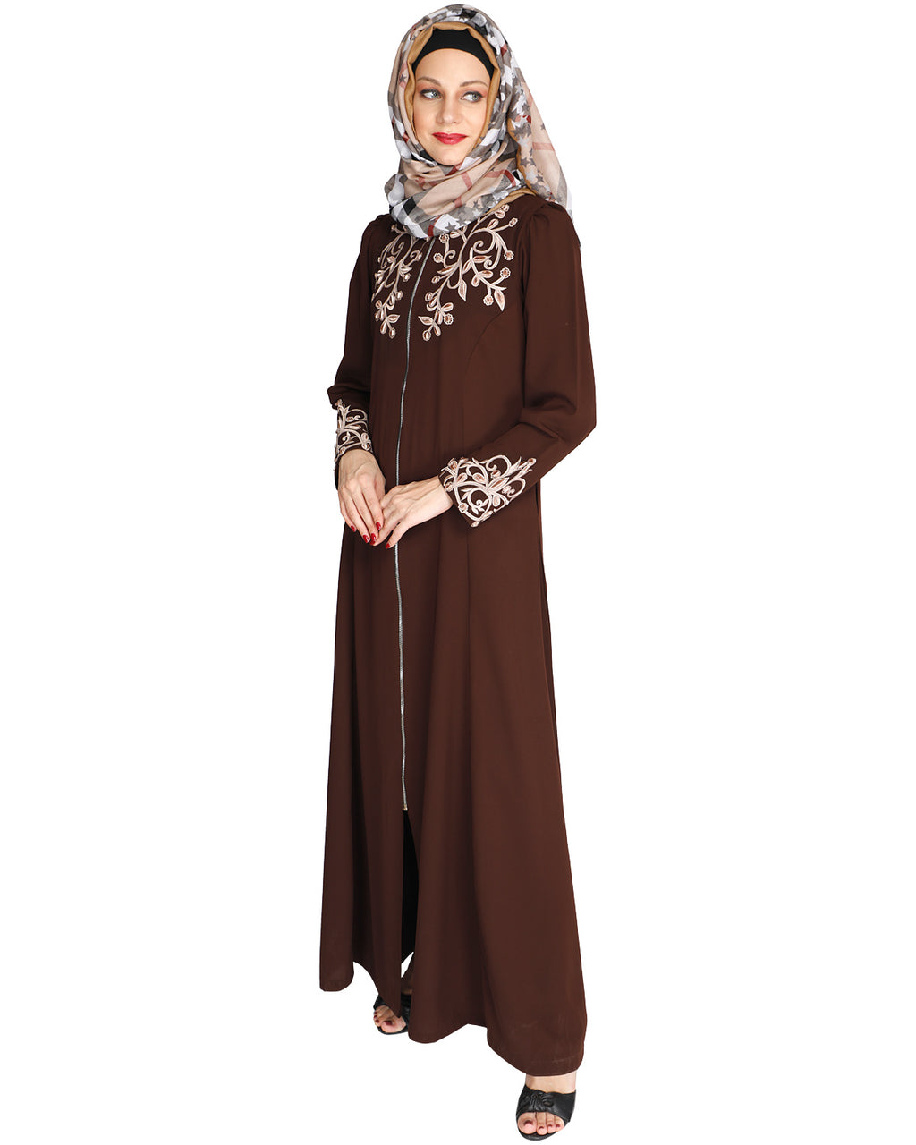 Feather Shot Abaya