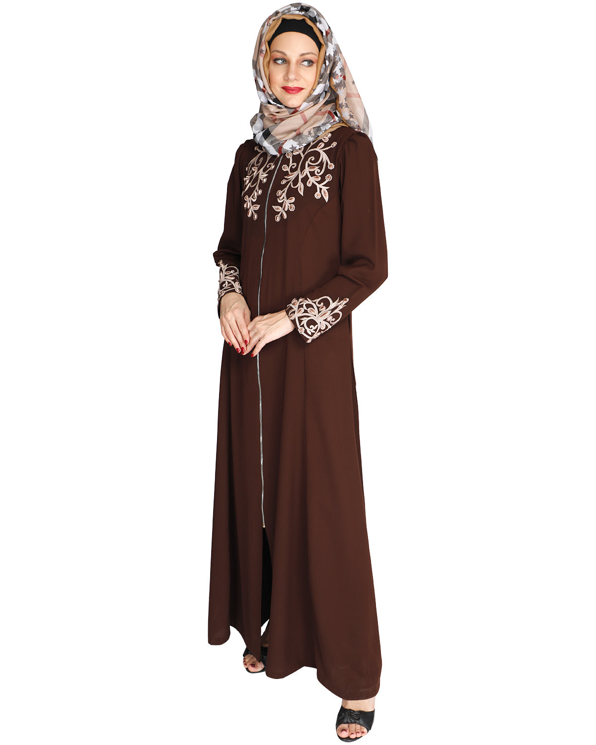 Feather Shot Abaya