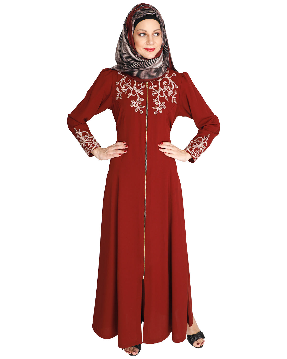 Feather Shot Abaya
