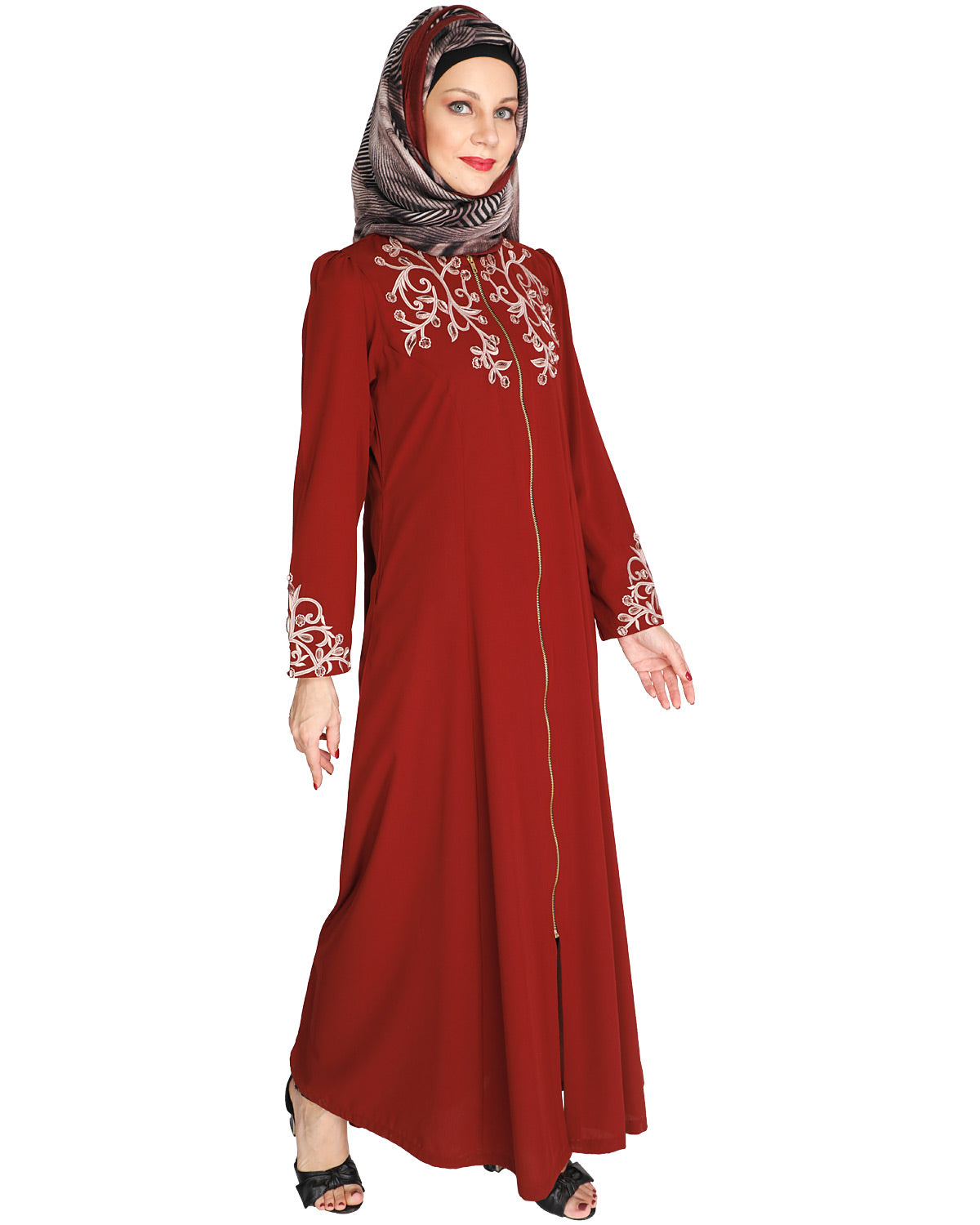 Feather Shot Abaya