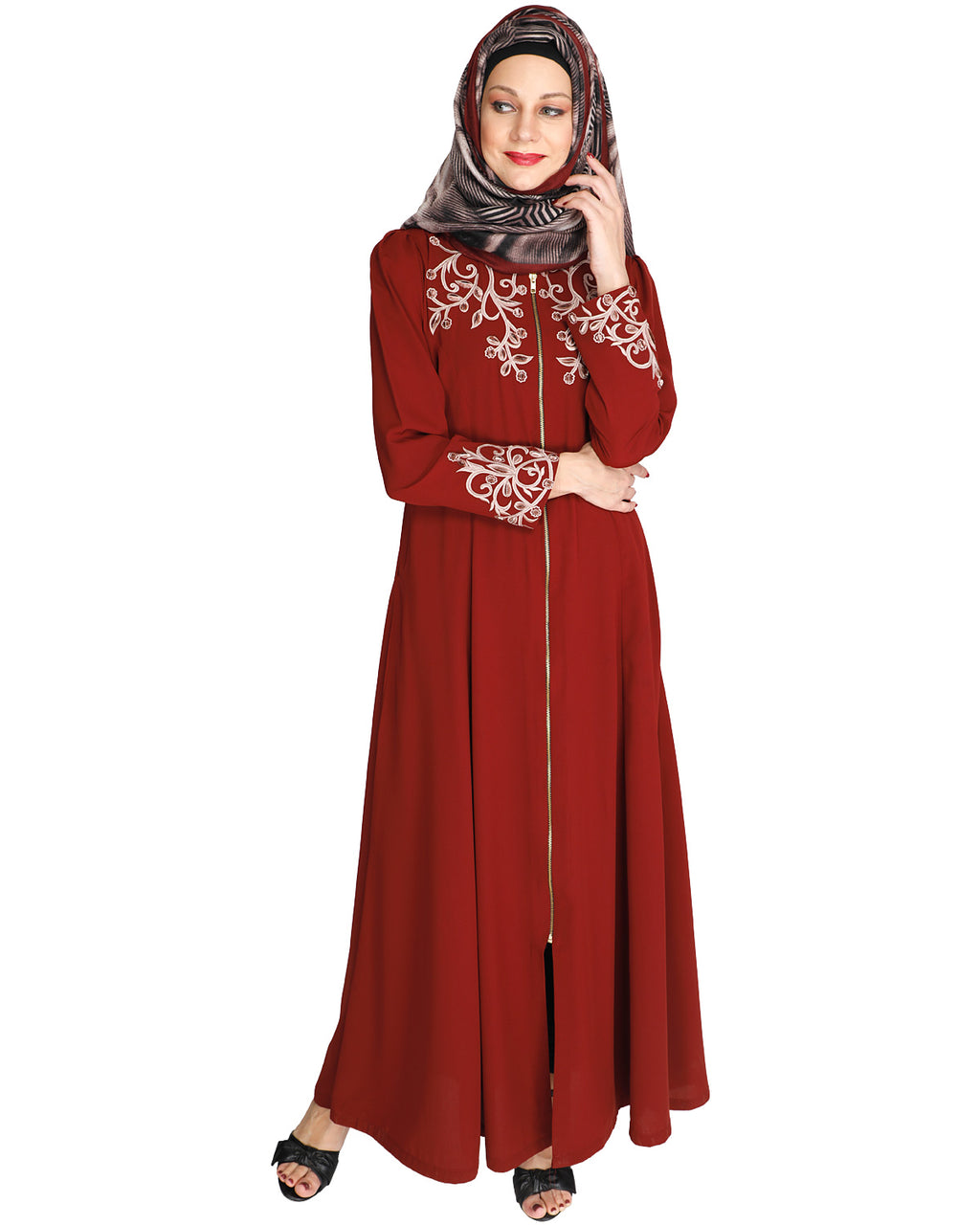Feather Shot Abaya