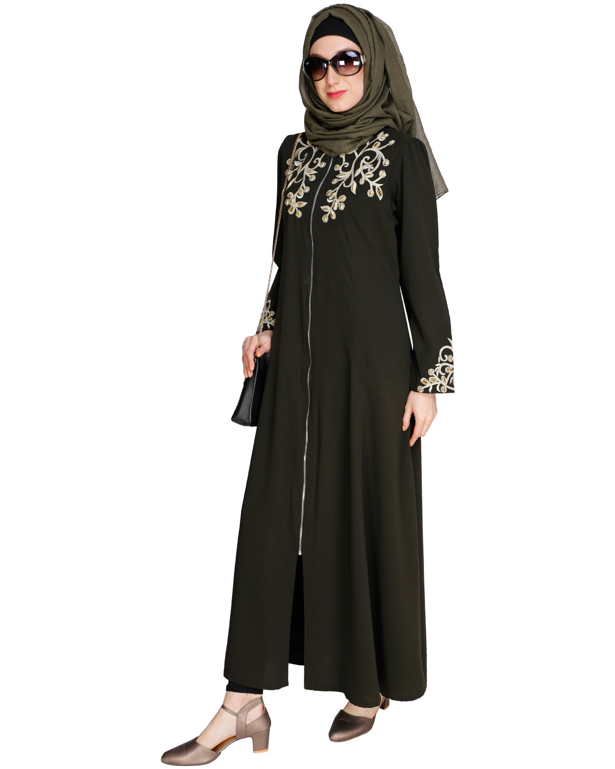 Feather Shot Abaya