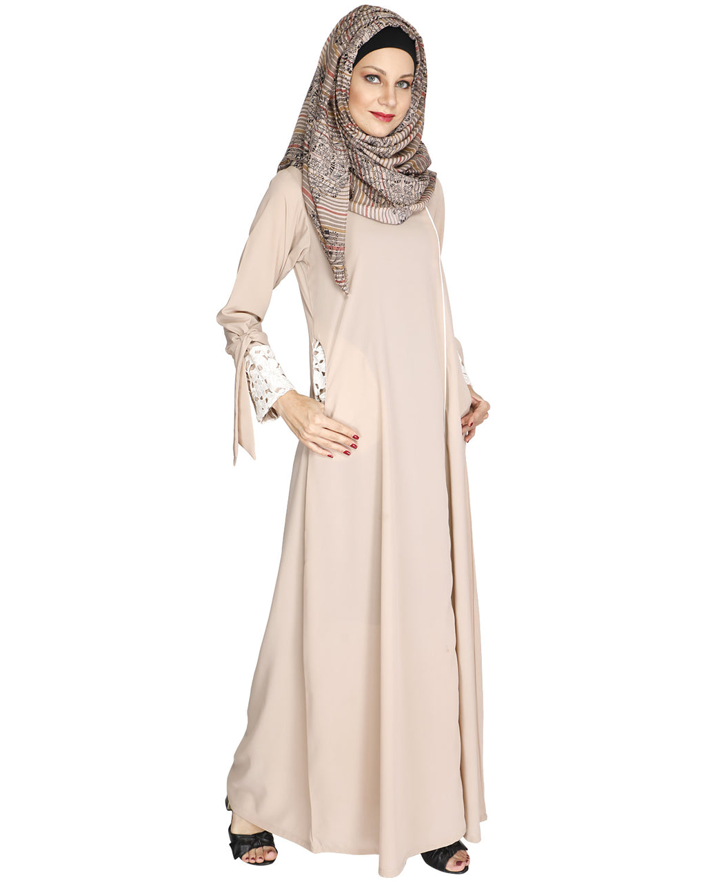 Lace & Bow Detailed Abaya