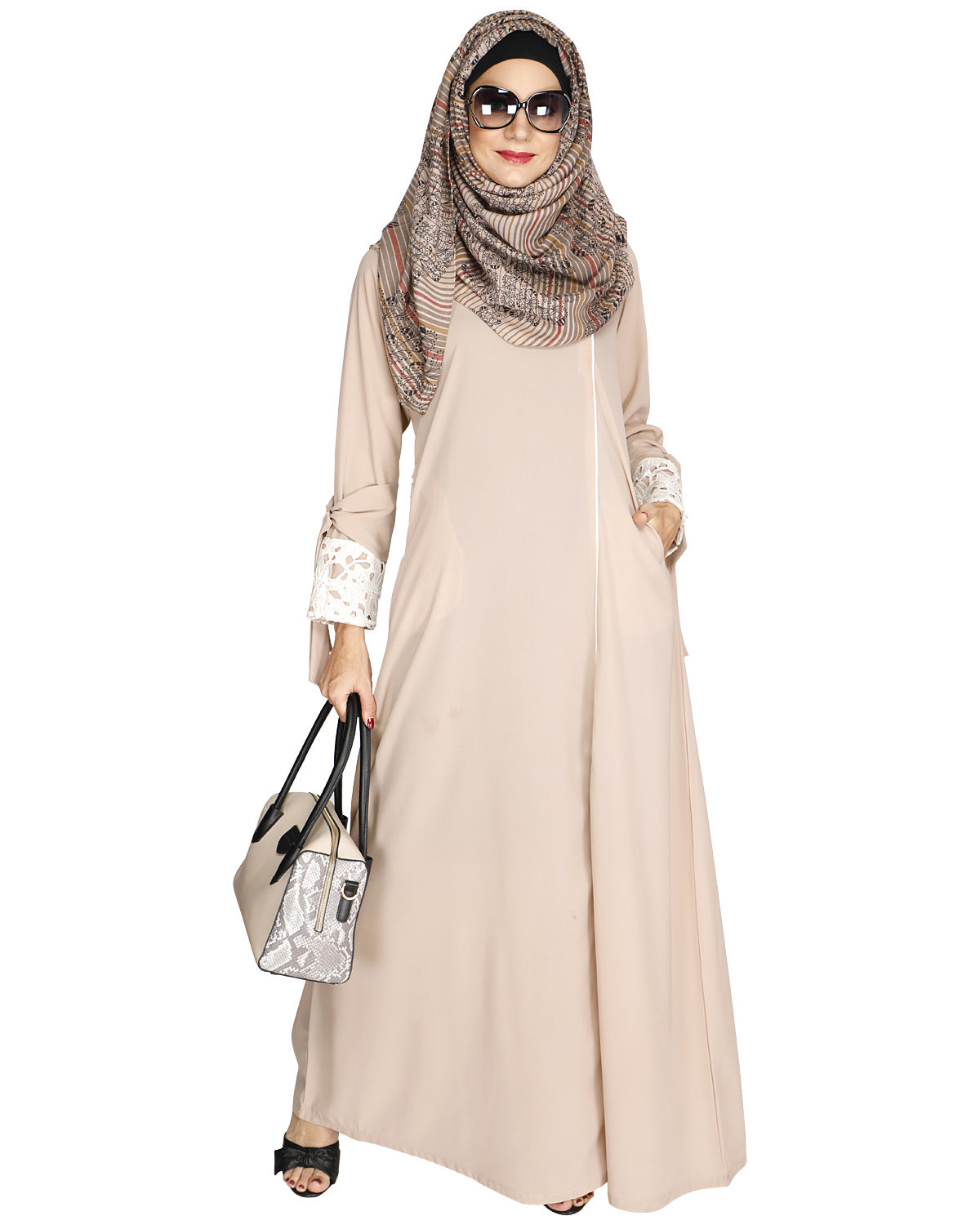 Lace & Bow Detailed Abaya