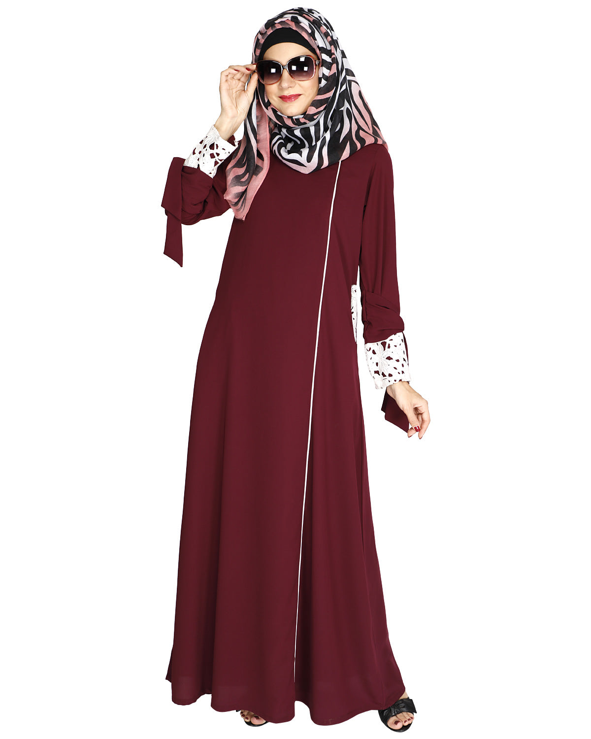 Lace & Bow Detailed Abaya