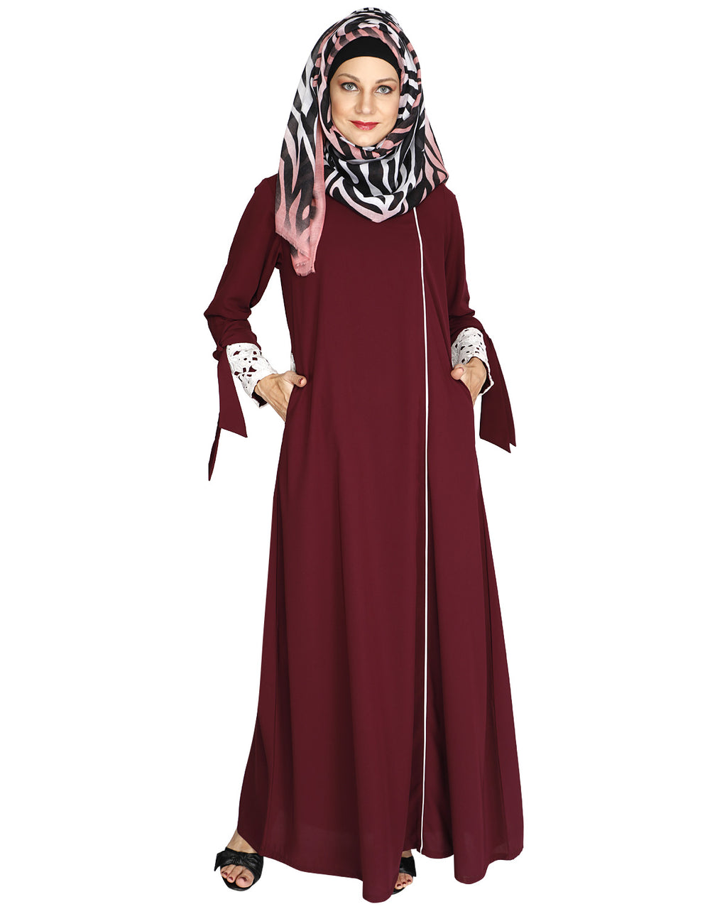Lace & Bow Detailed Abaya