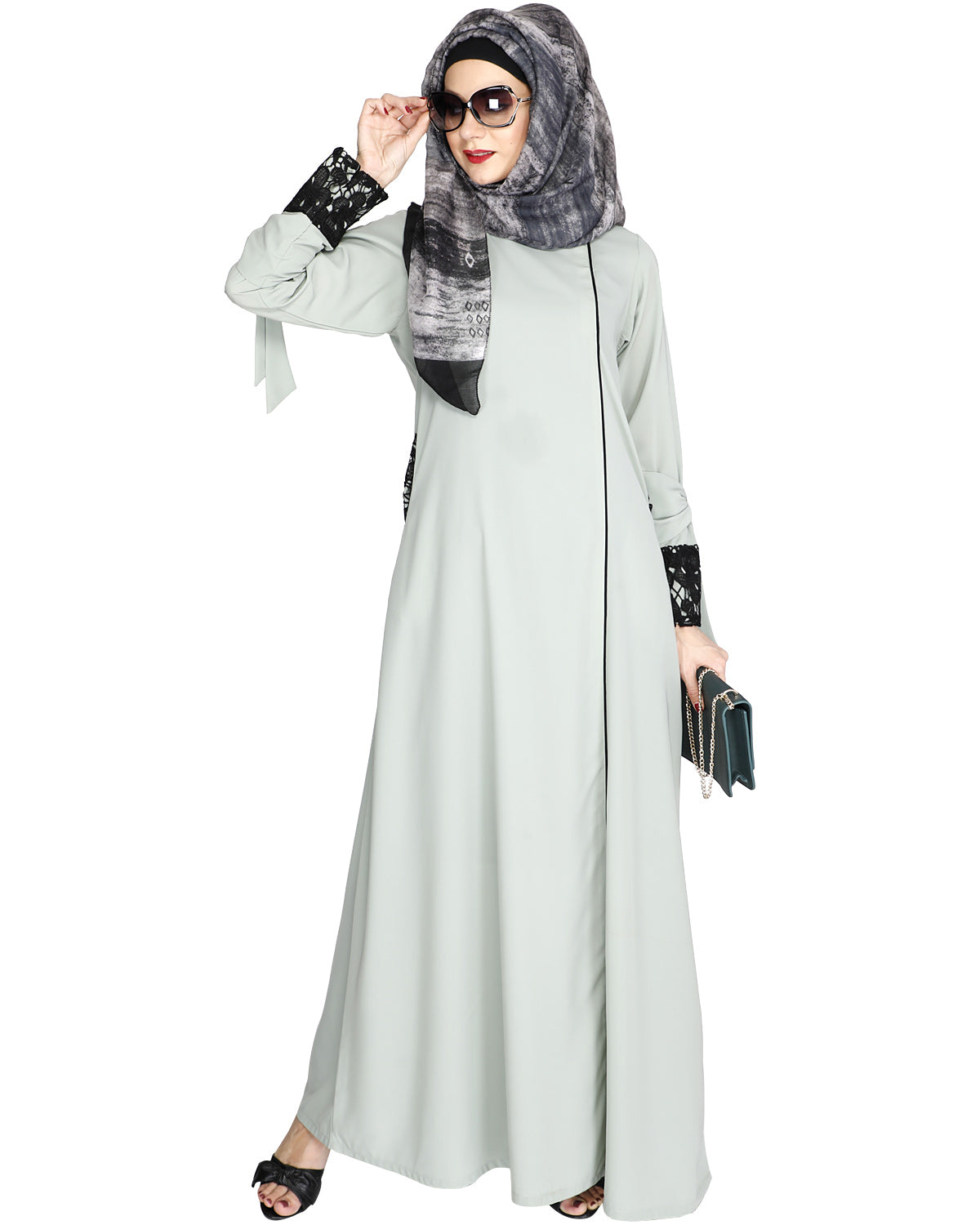 Lace & Bow Detailed Abaya