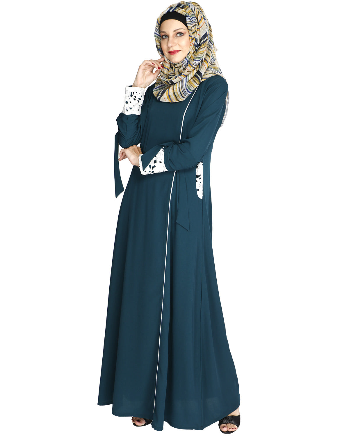 Lace & Bow Detailed Abaya