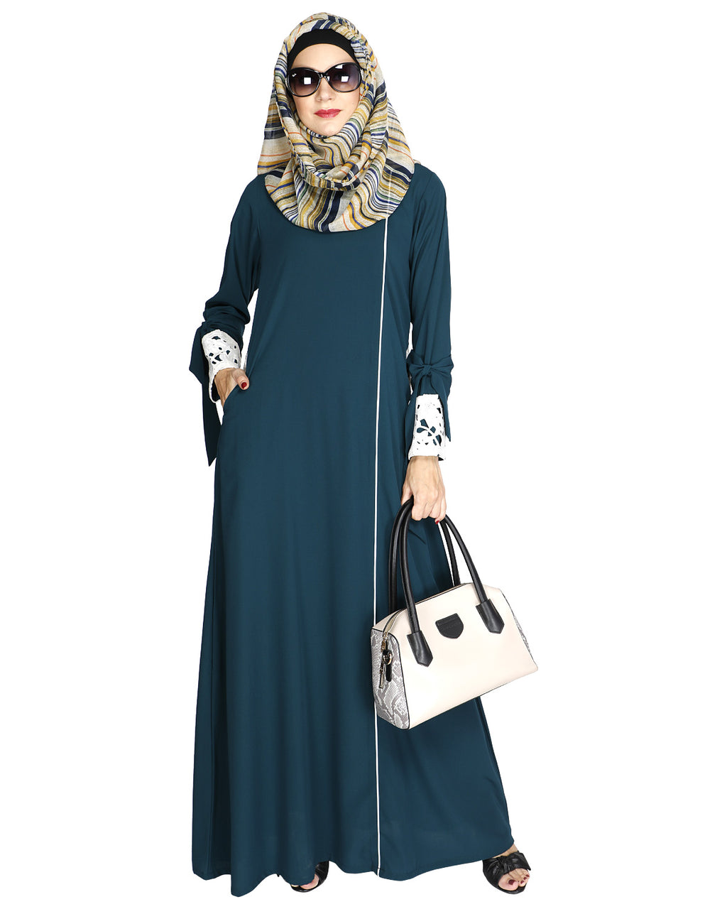 Lace & Bow Detailed Abaya