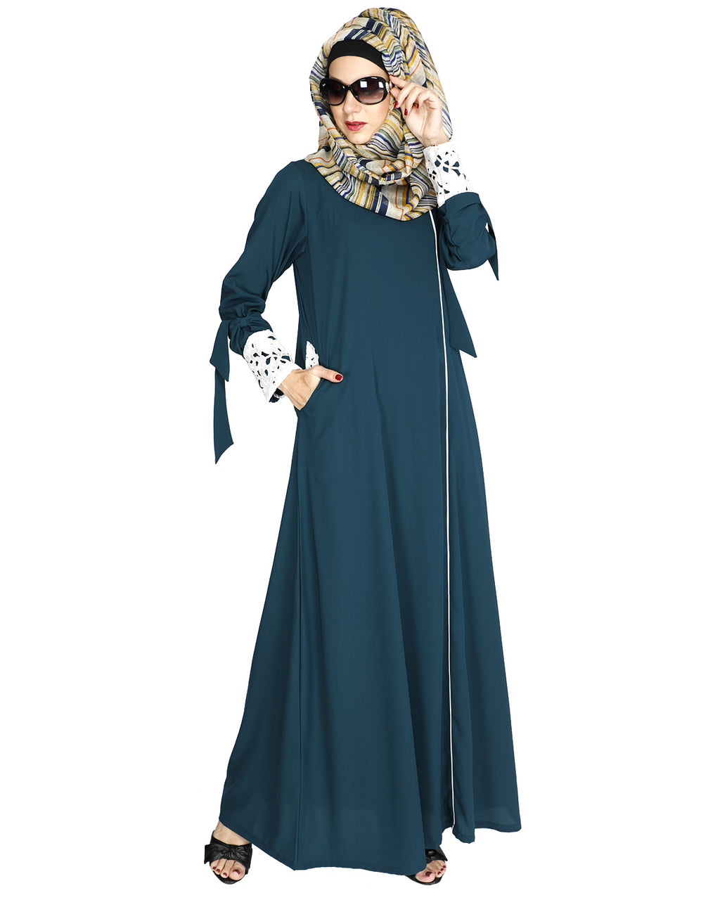 Lace & Bow Detailed Abaya
