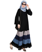 Multi Coloured Pleated Stylish Abaya