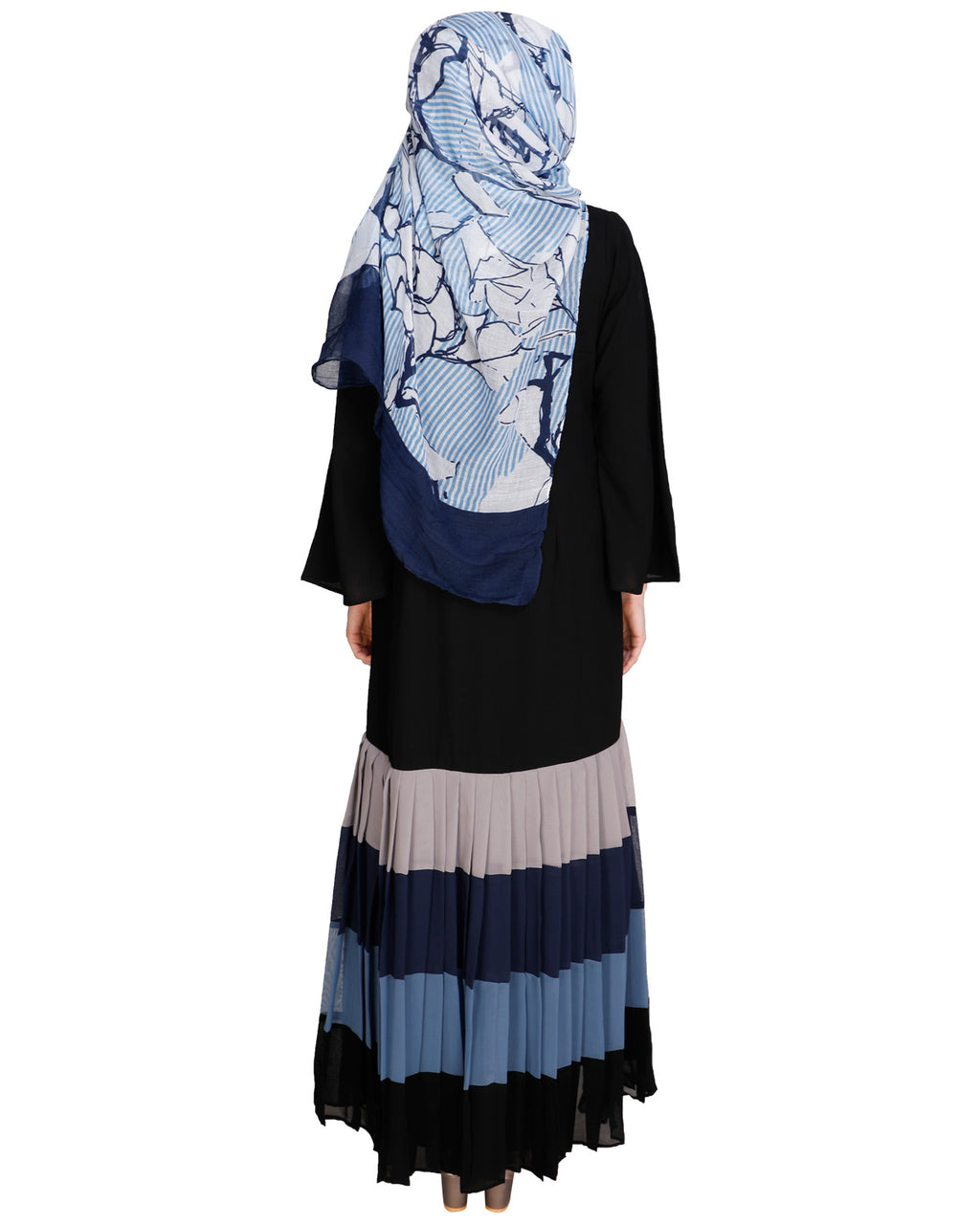 Multi Coloured Pleated Stylish Abaya