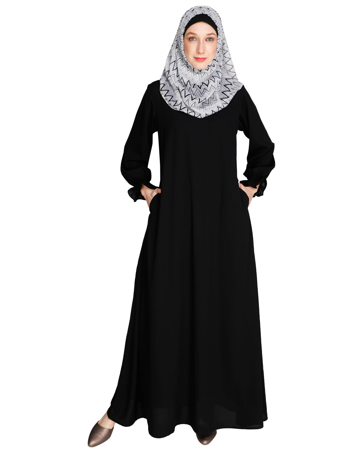 Gathered Sleeves Abaya