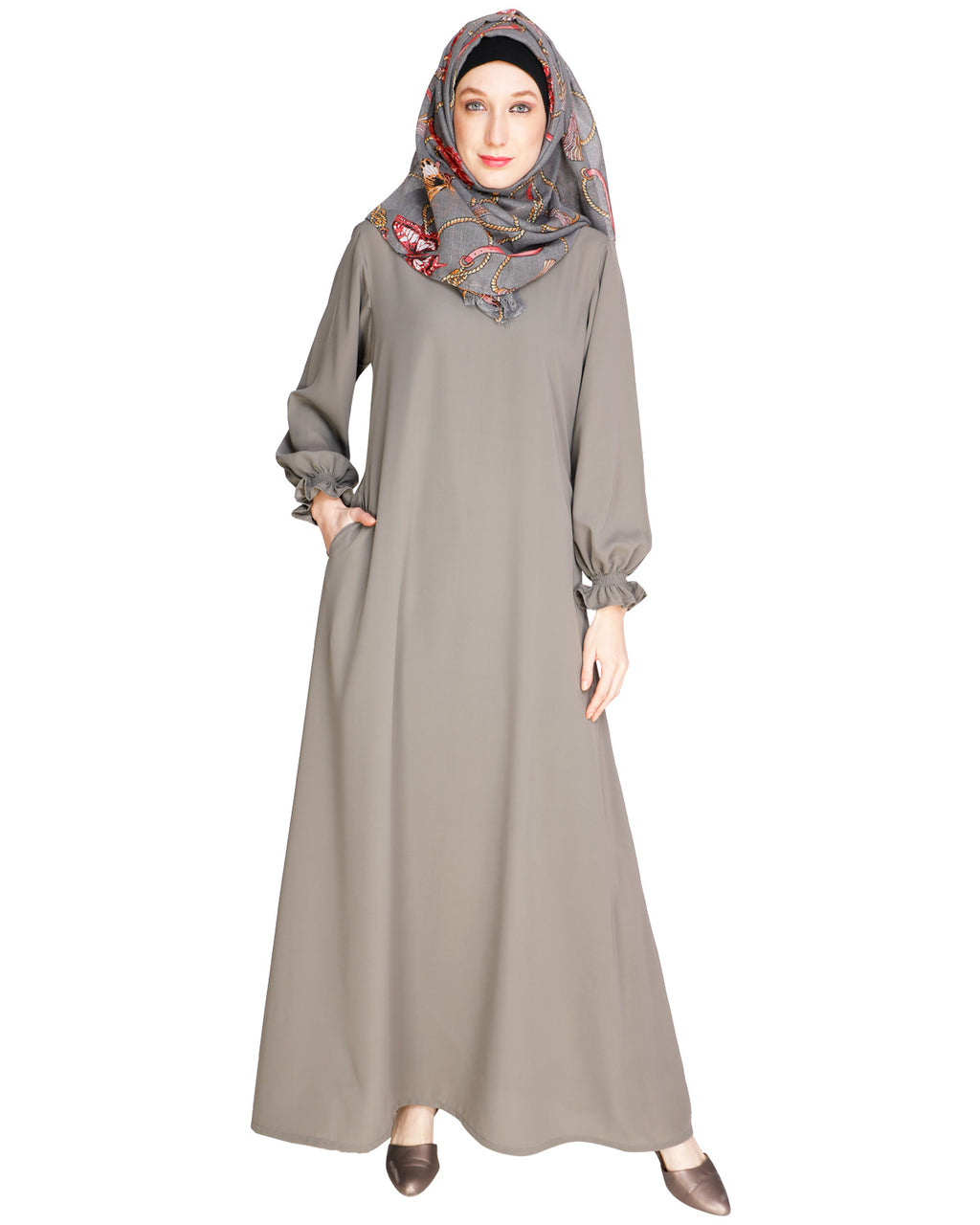 Gathered Sleeves Abaya