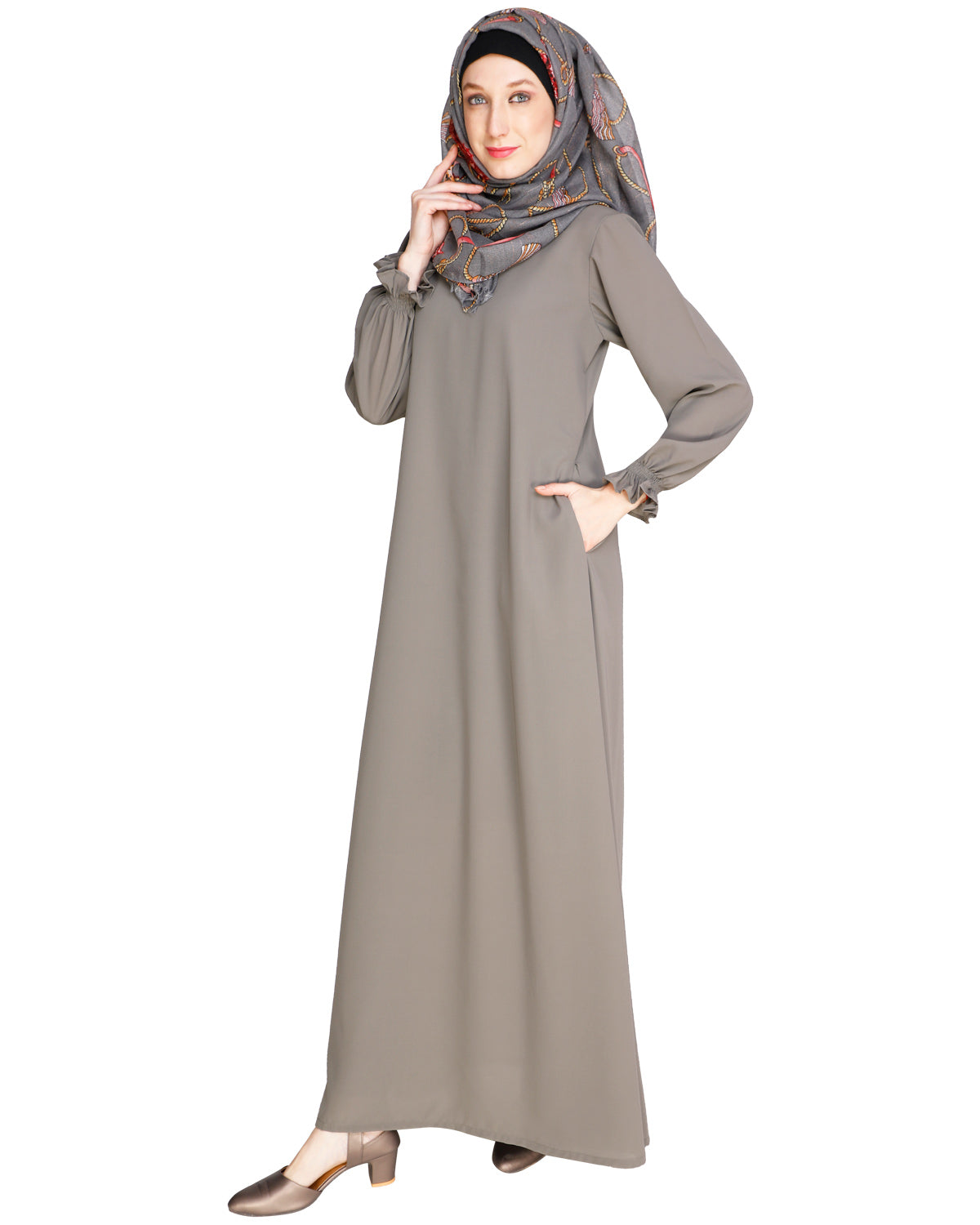 Gathered Sleeves Abaya