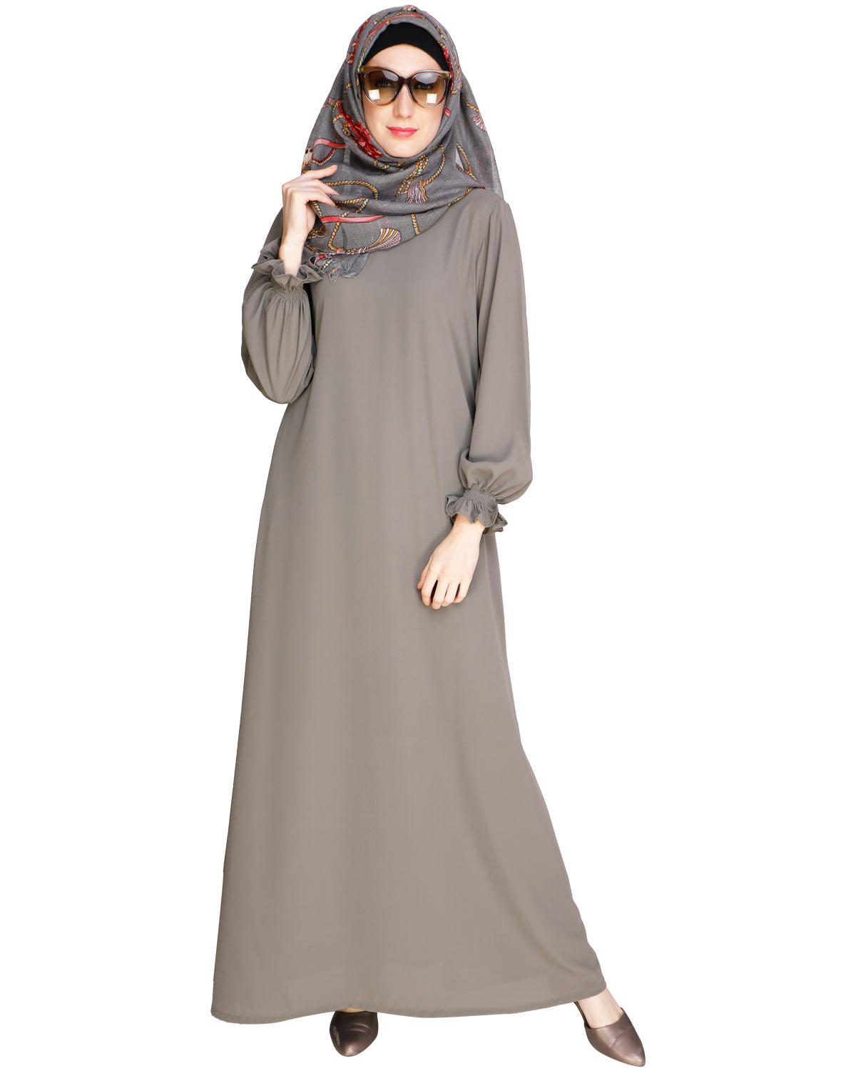 Gathered Sleeves Abaya