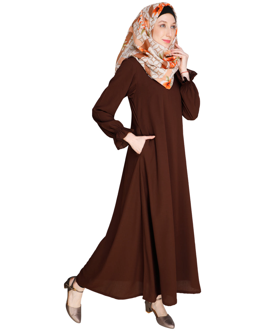 Gathered Sleeves Abaya