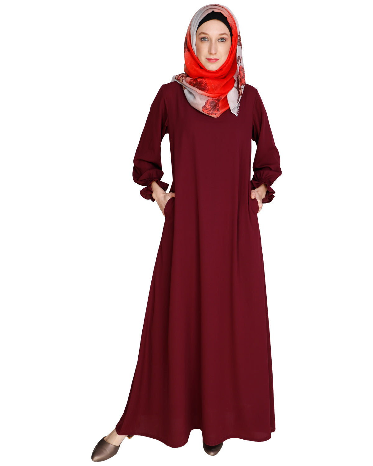 Gathered Sleeves Abaya