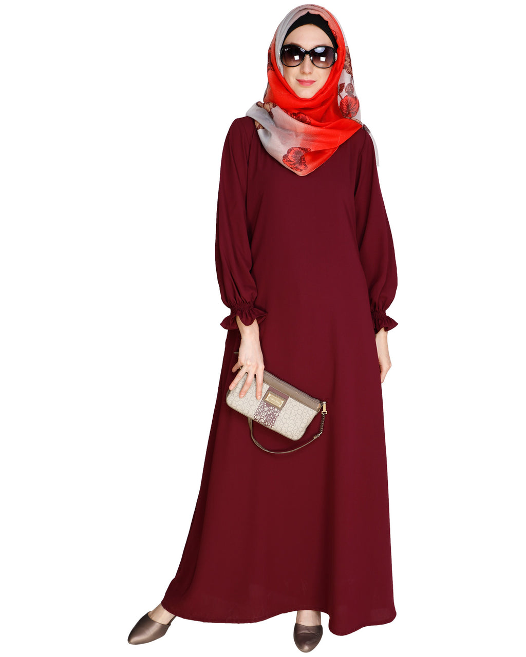 Gathered Sleeves Abaya
