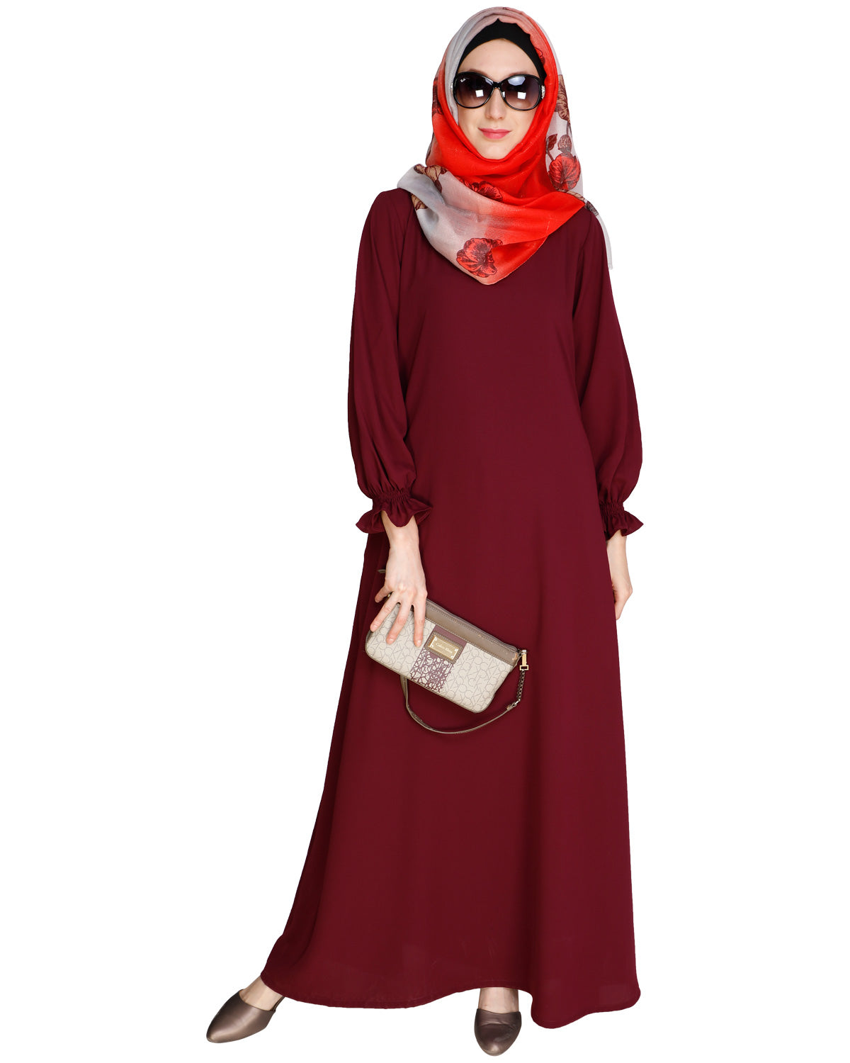 Gathered Sleeves Abaya