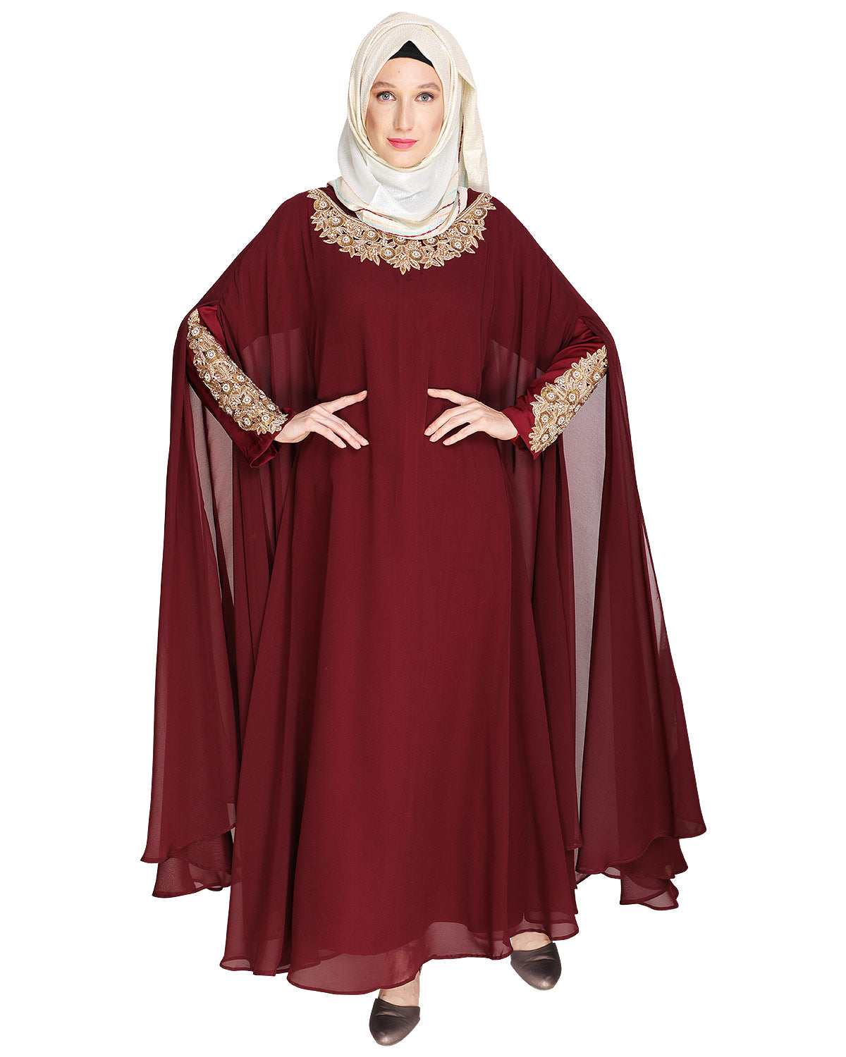 Queen Style Blue Irani Kaftan