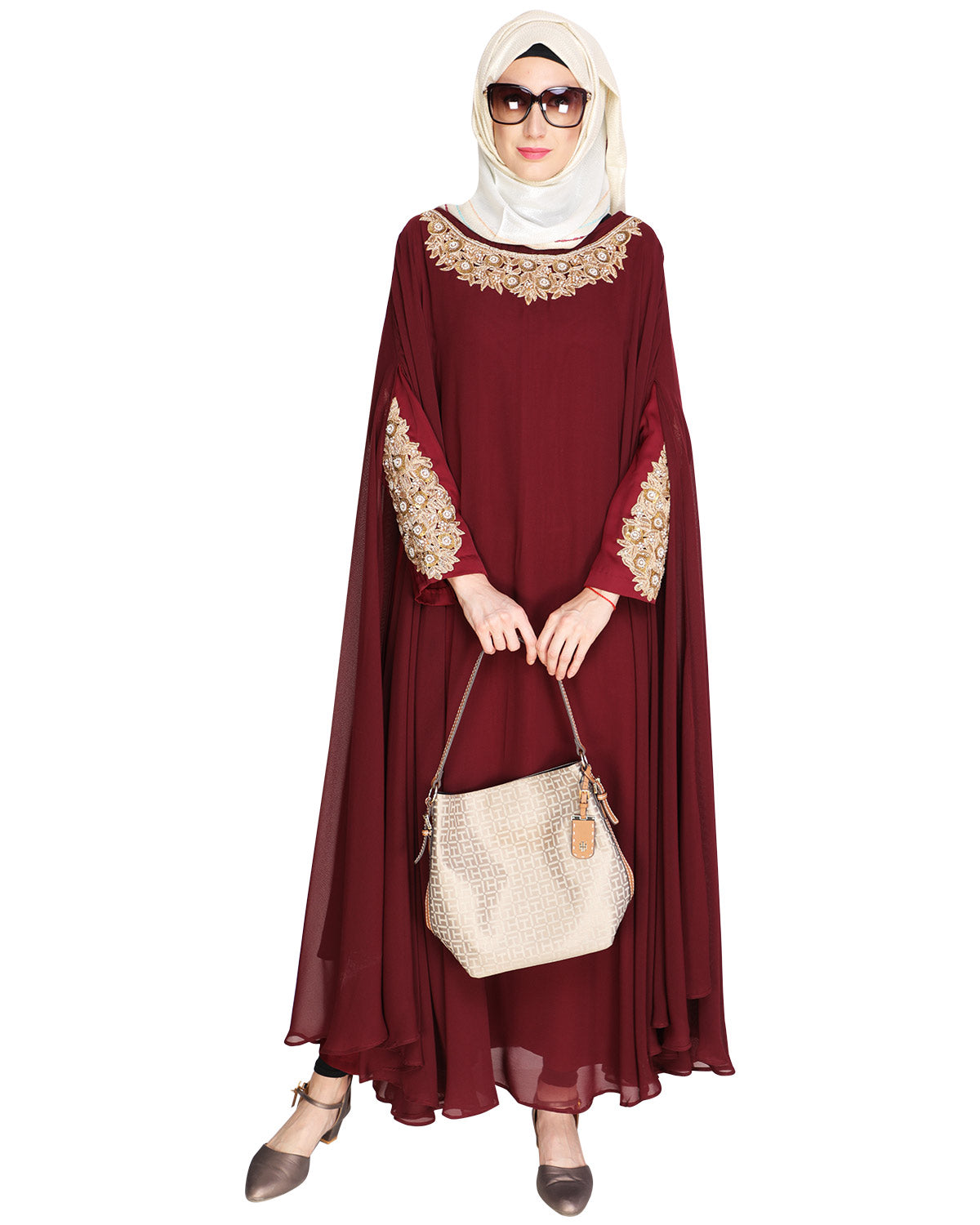 Queen Style Blue Irani Kaftan