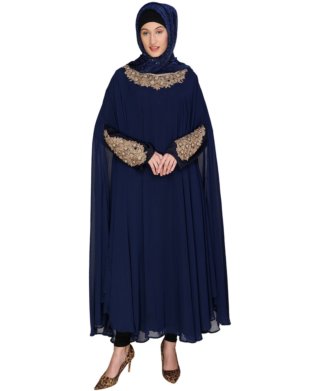 Queen Style Blue Irani Kaftan