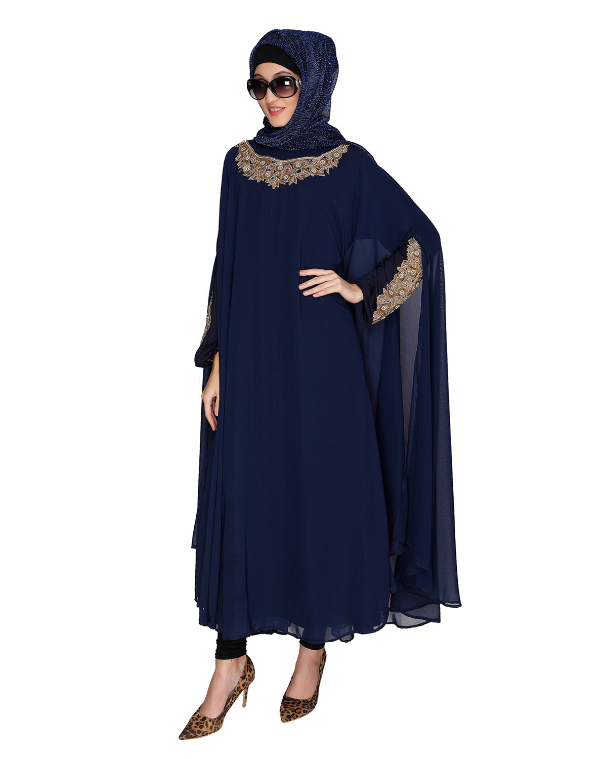 Queen Style Blue Irani Kaftan