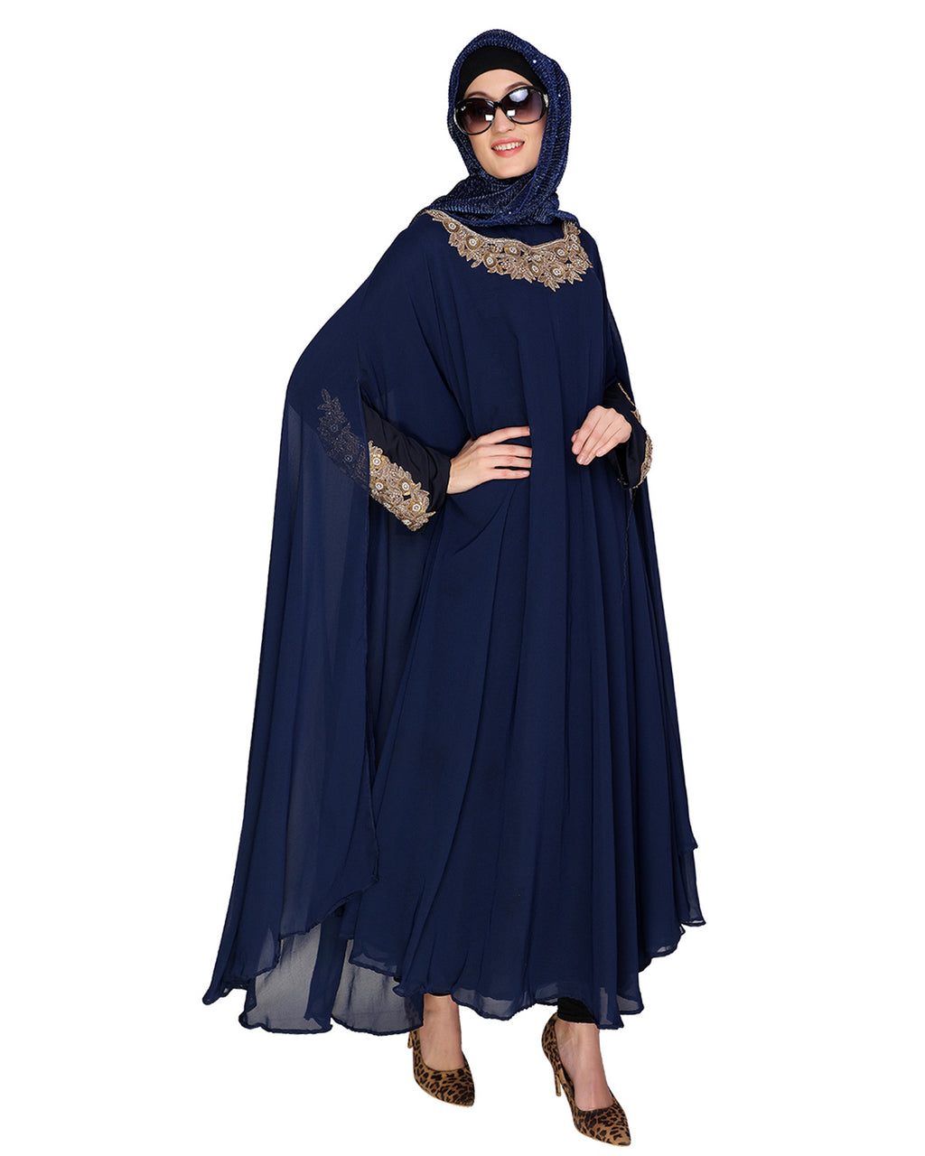 Queen Style Blue Irani Kaftan