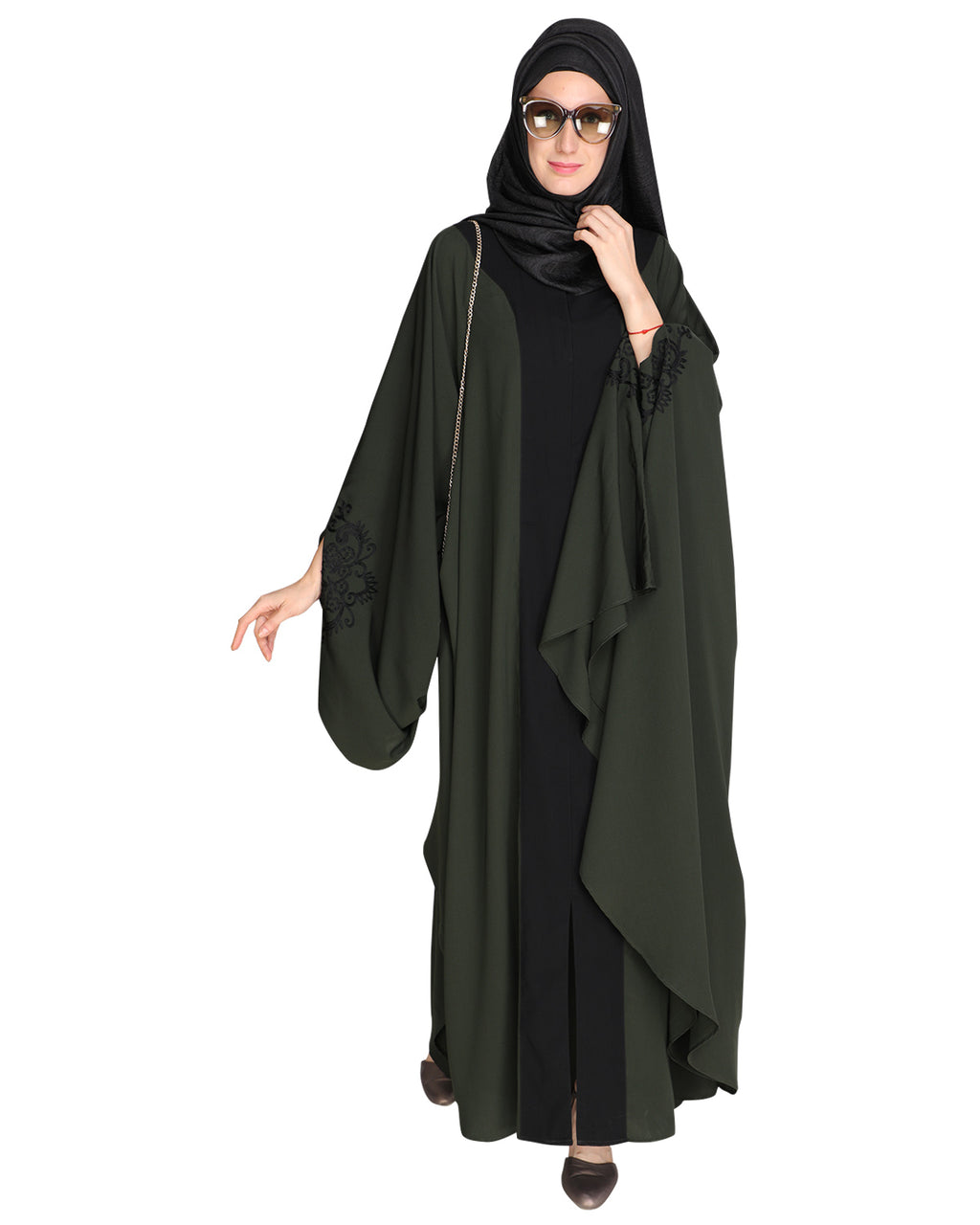 Delicate Embroidered Irani Kaftan