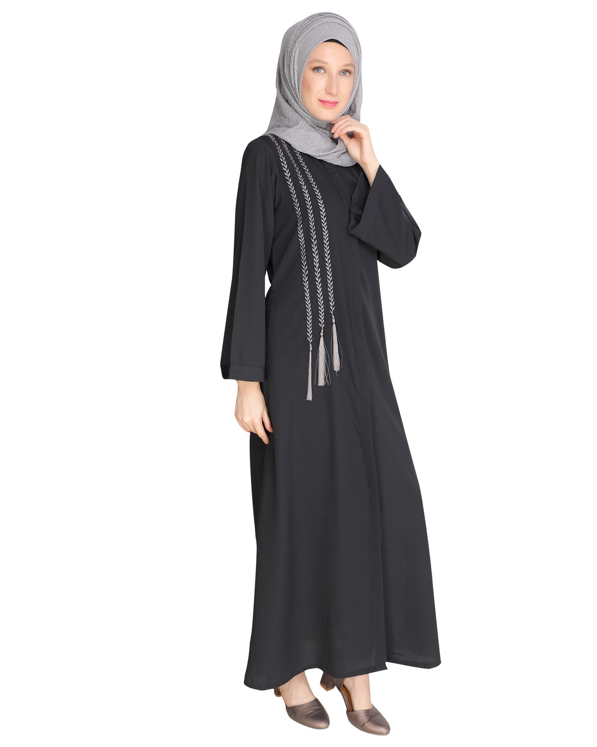 Elegant Embroidered Abaya