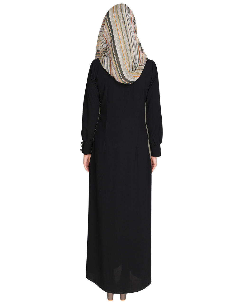 Black Side Detailed Abaya