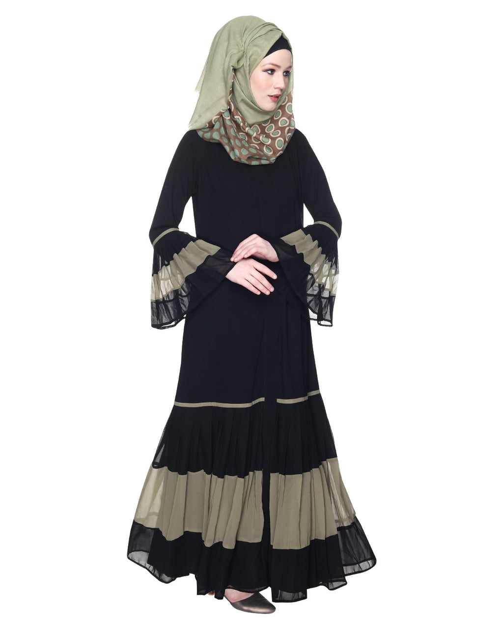 Bell Style Pleated Abaya