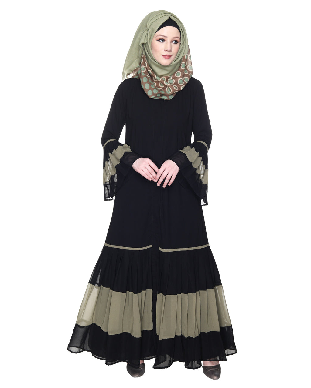 Bell Style Pleated Abaya