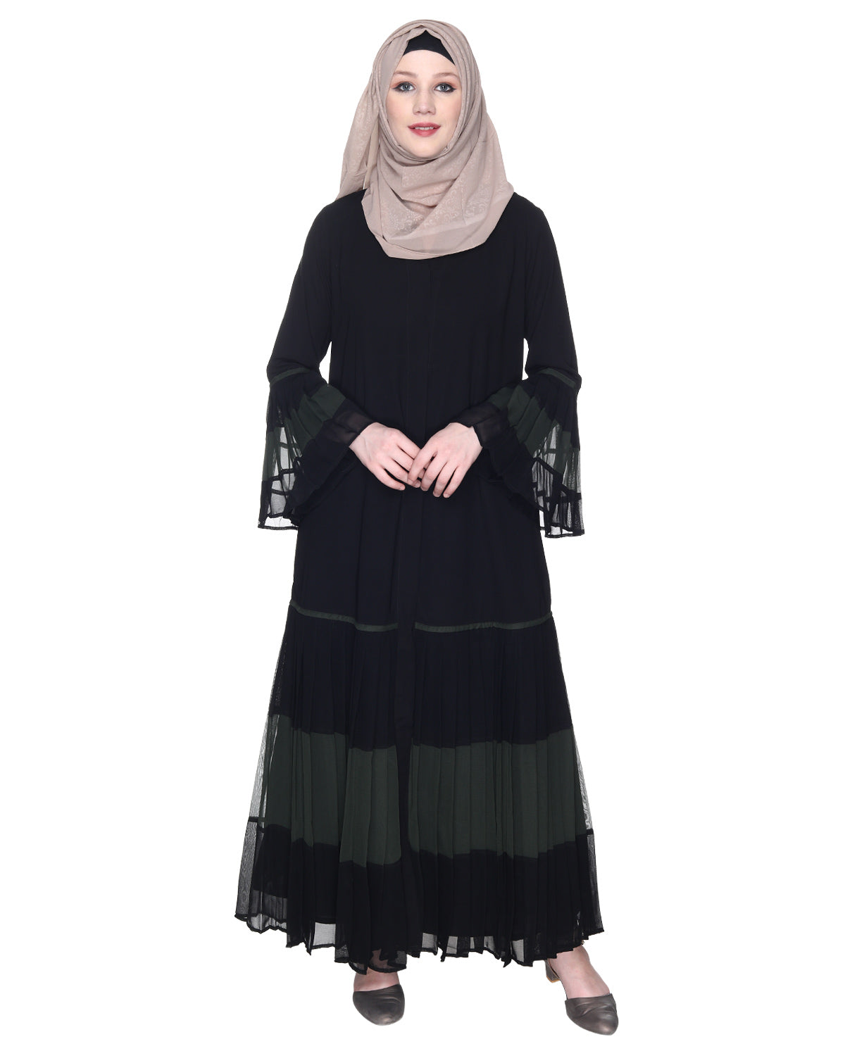 Bell Style Pleated Abaya