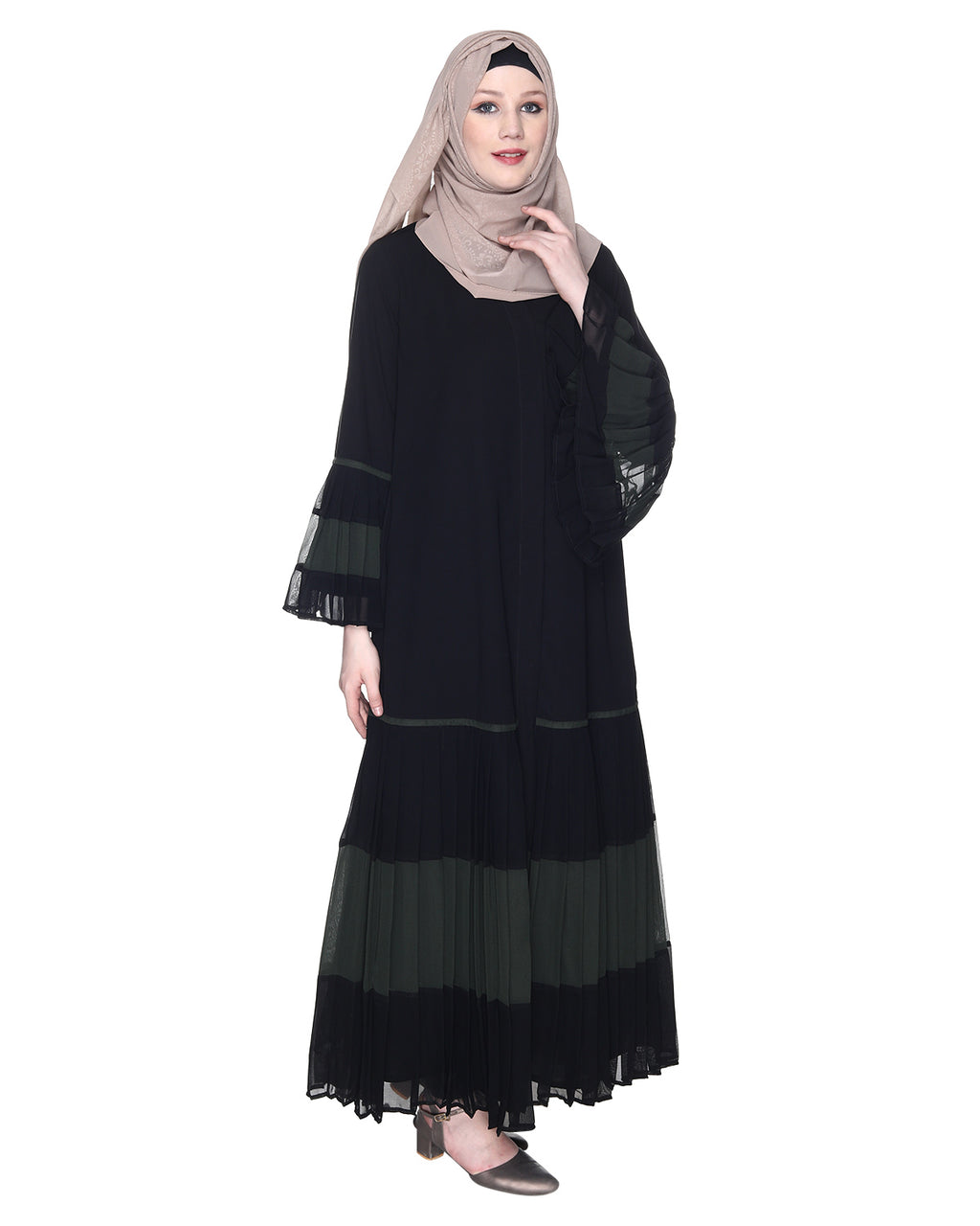 Bell Style Pleated Abaya