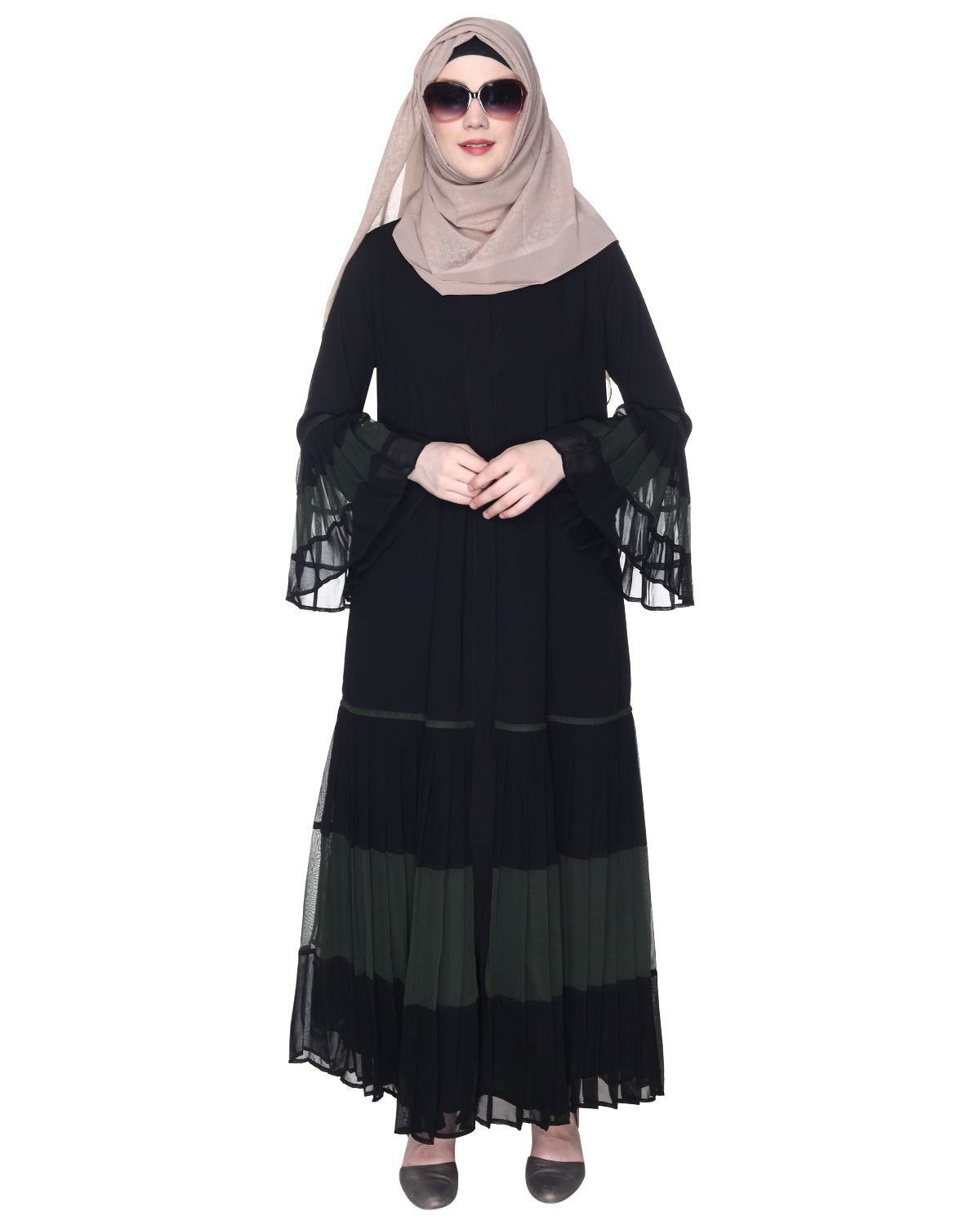 Bell Style Pleated Abaya