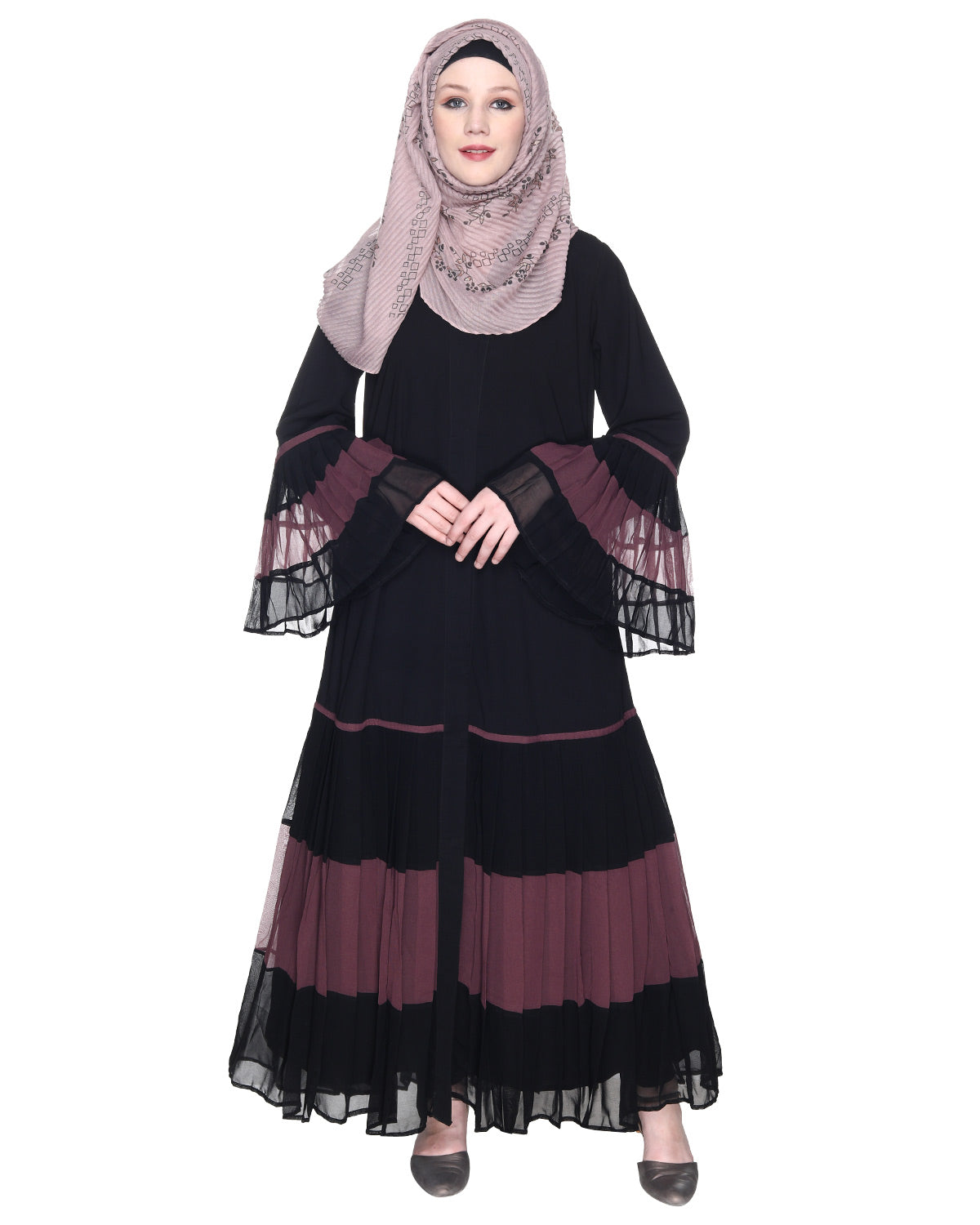 Bell Style Pleated Abaya