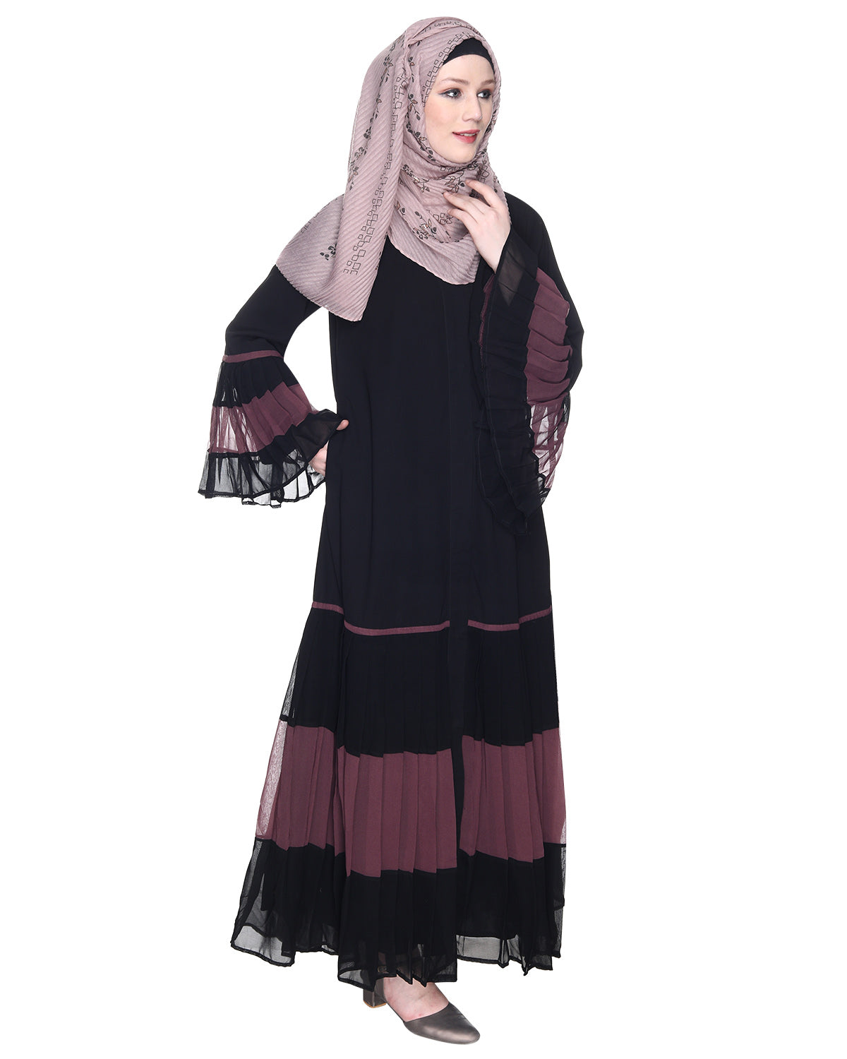 Bell Style Pleated Abaya