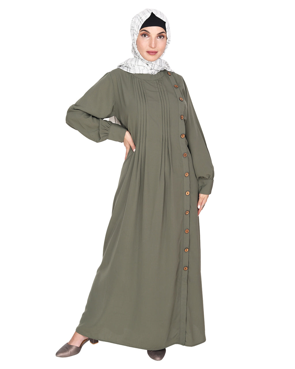 Flowy and Elegant Pintuck Abaya